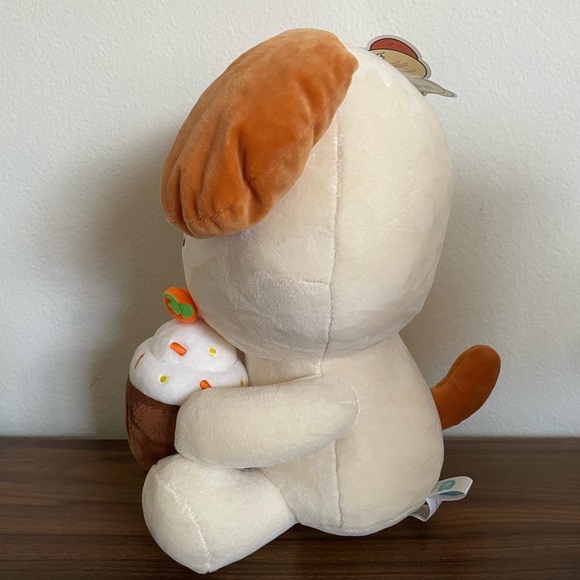 Anirollz Puppiroll 12 Inch Dog Holding Carrot Cupcake Plush Round1 - Picture 2 of 5